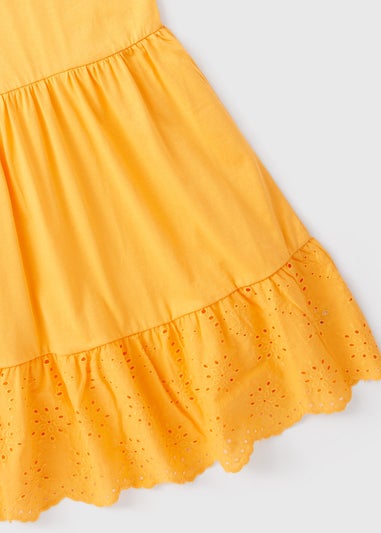 Girls Orange Strappy Jersey Dress (7-13yrs)