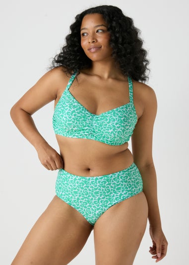 Turquoise Abstract Design Bikini Bottoms
