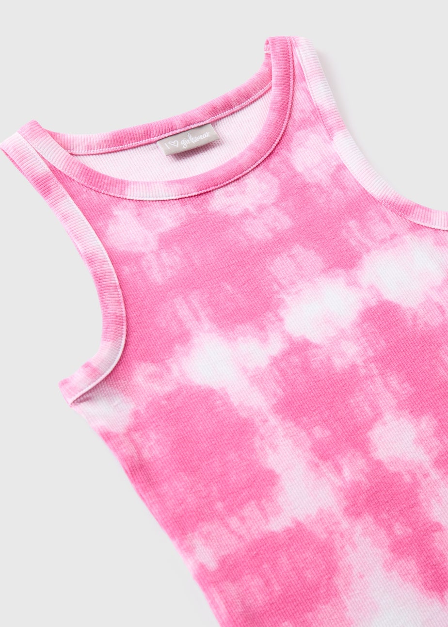 Girls Pink Ribbed Dress (7-15yrs)