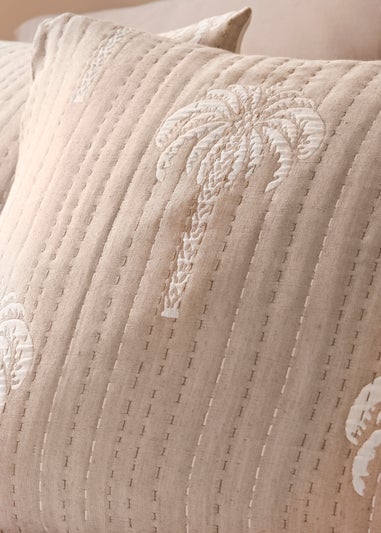 Natural Palm Stitch Duvet Set