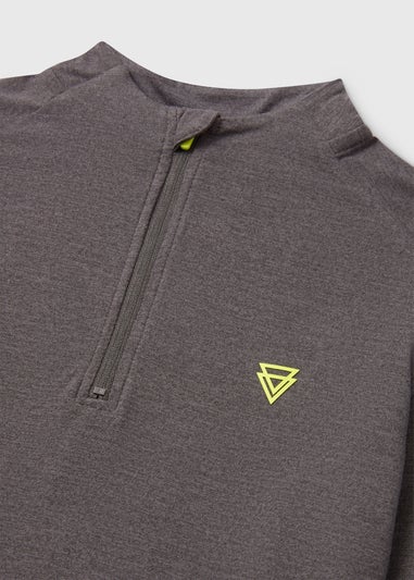Boys Grey Half Zip Sports Top (7-13yrs)