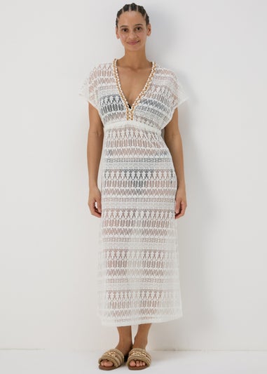 Cream Crochet Kaftan