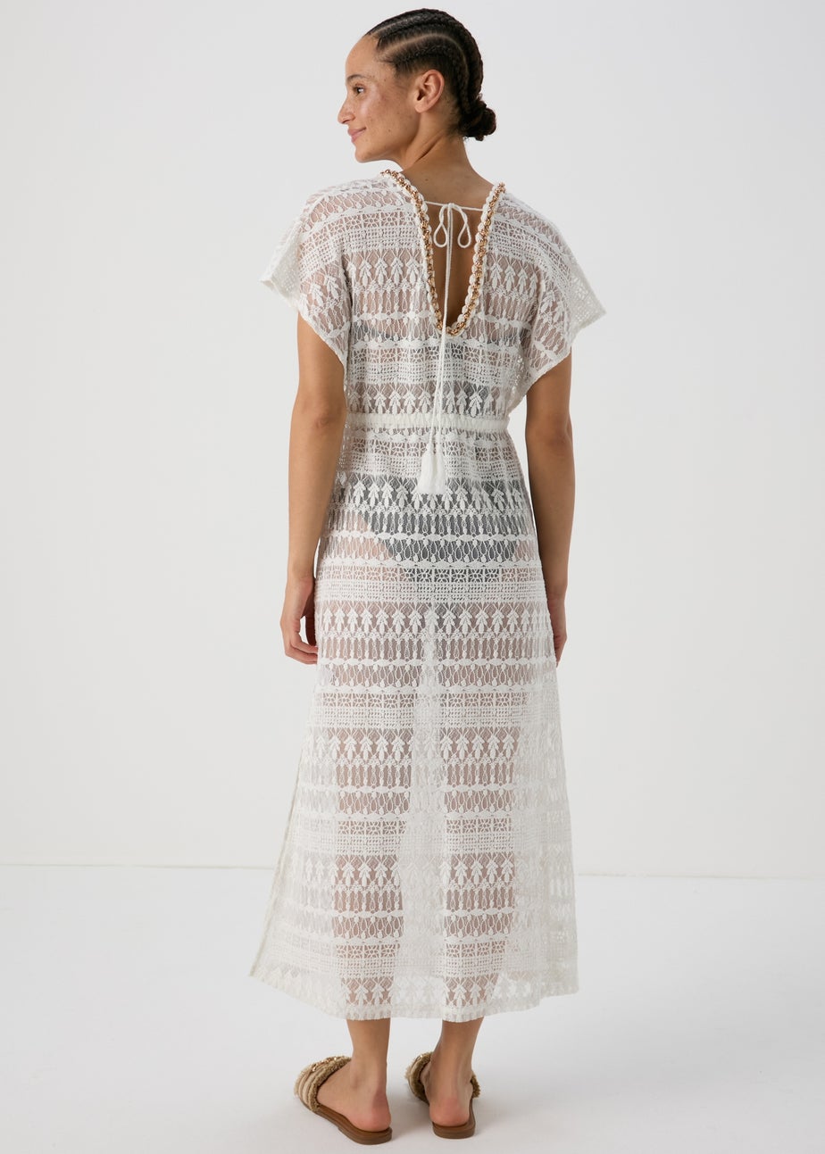 Cream Crochet Kaftan