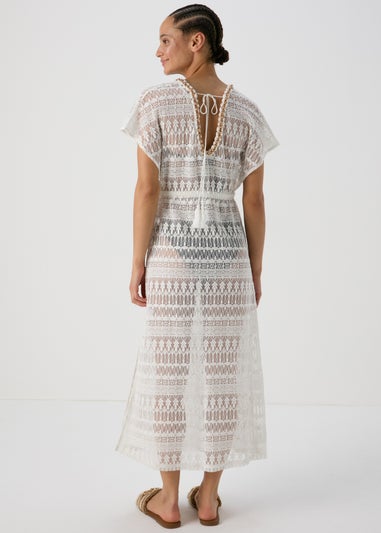 Cream Crochet Kaftan