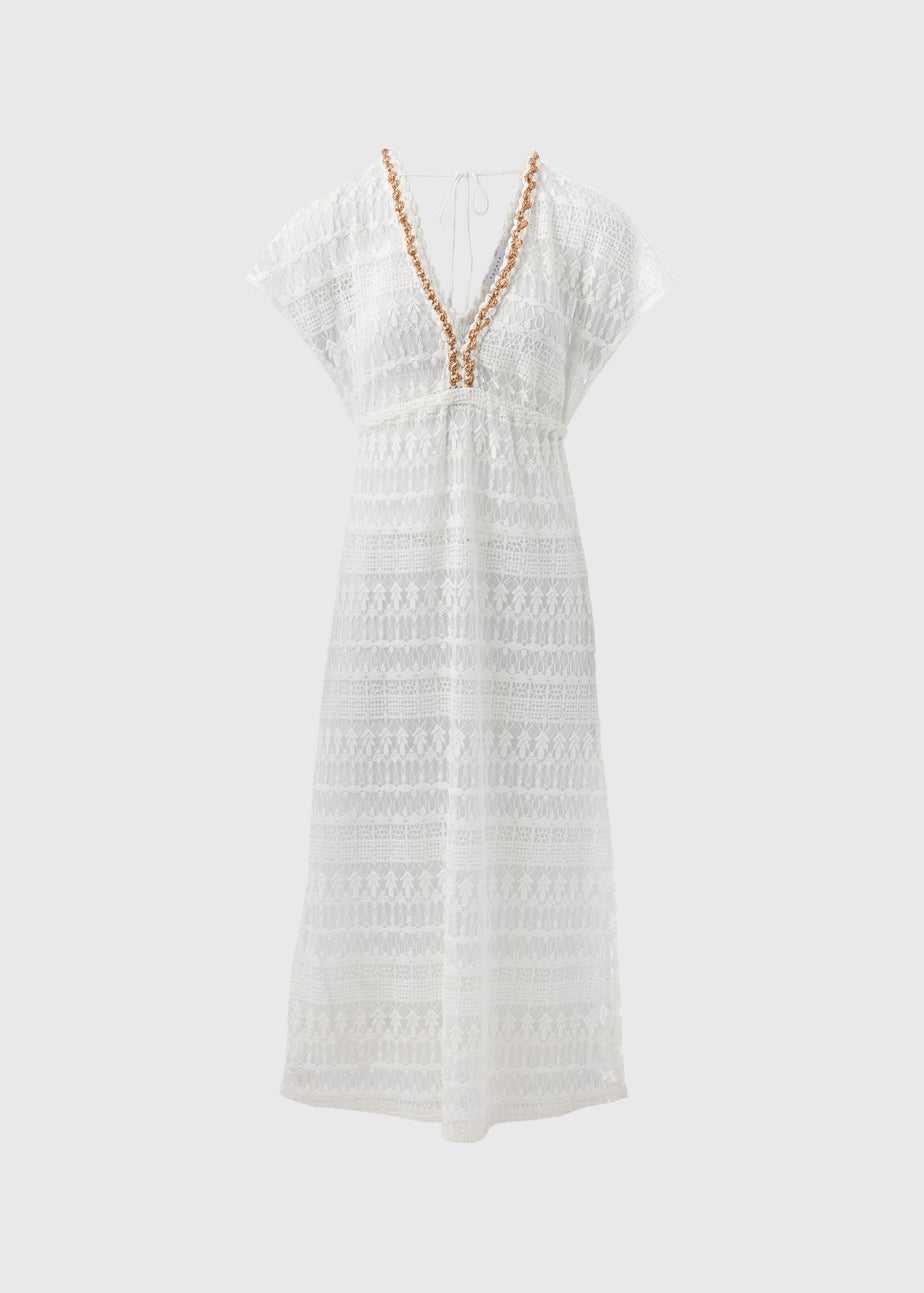 Cream Crochet Kaftan