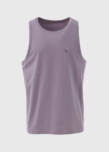 Lilac Jersey Ringer Vest