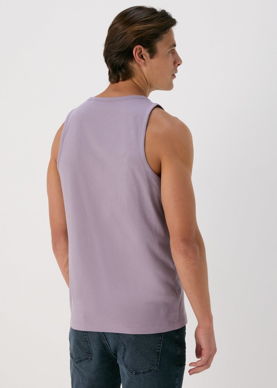 Lilac Jersey Ringer Vest