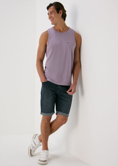 Lilac Jersey Ringer Vest