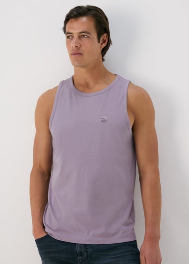 Lilac Jersey Ringer Vest