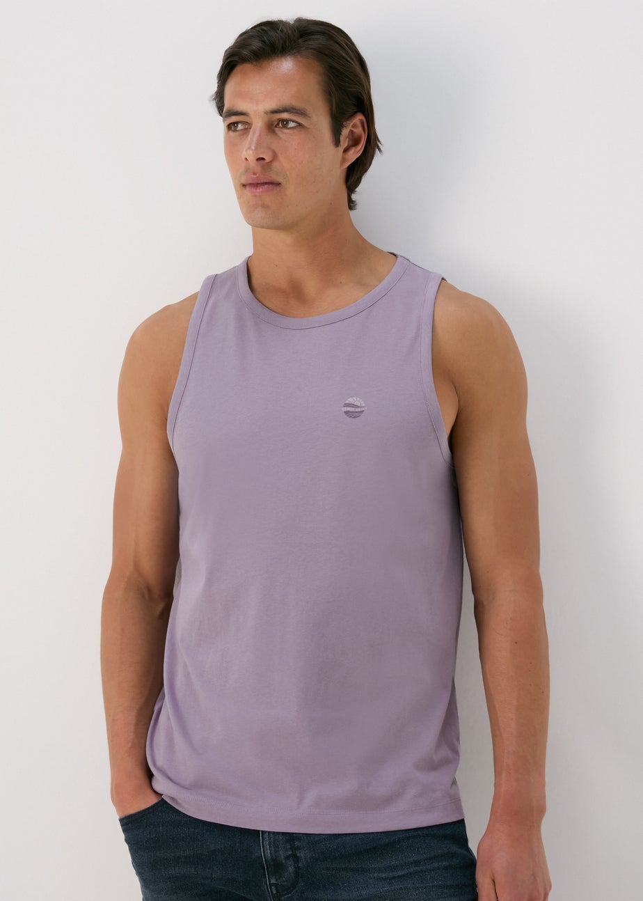 Lilac Jersey Ringer Vest