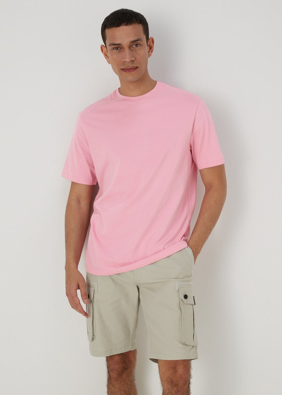 Pale Pink Crew Neck T-Shirt