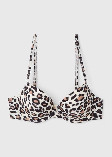 Animal Print Cupped Bikini Top