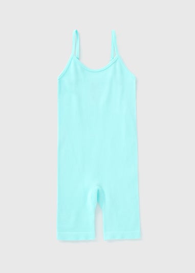 Girls Blue Seamless Unitard (7-15yrs)