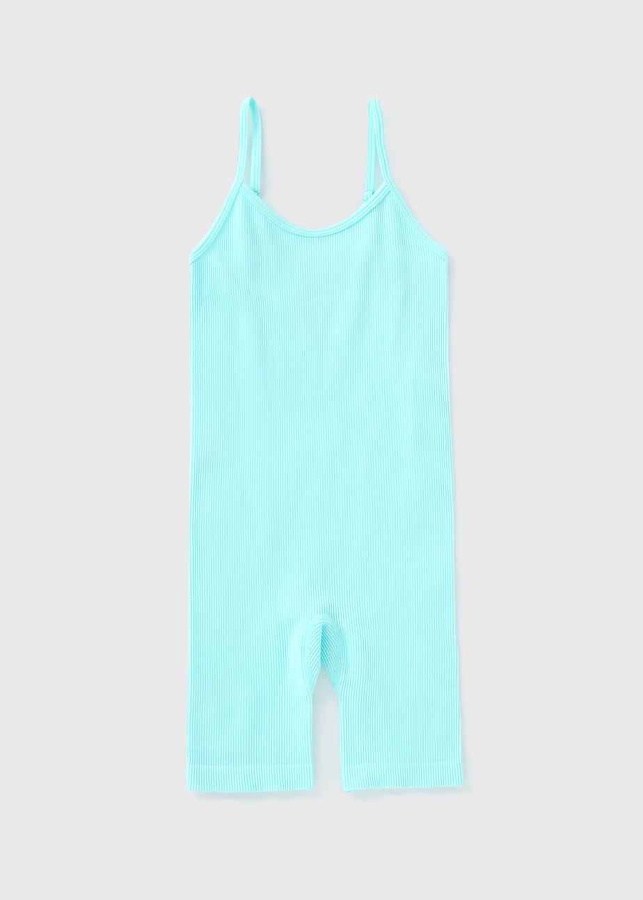 Girls Blue Seamless Unitard (7-15yrs)