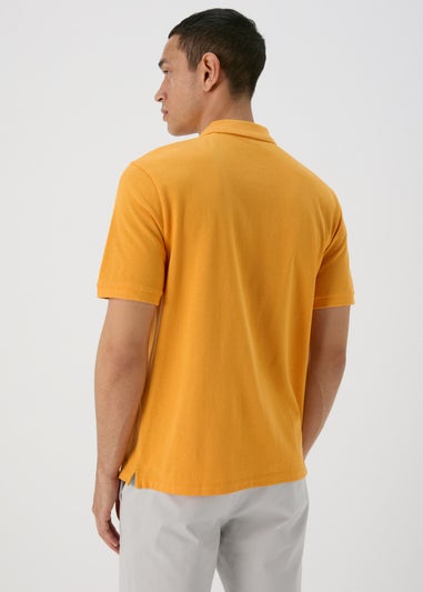 Orange Solid Polo Shirt