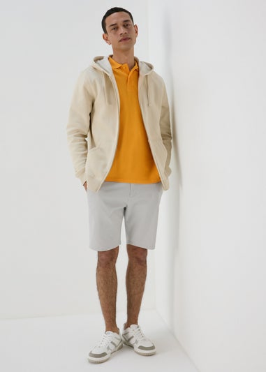 Orange Solid Polo Shirt