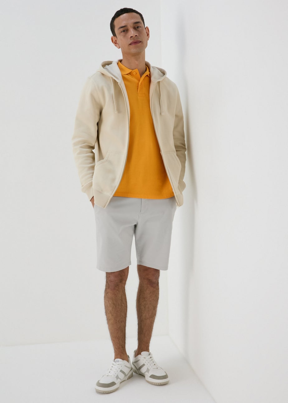 Orange Solid Polo Shirt