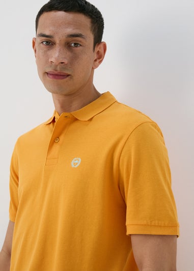 Orange Solid Polo Shirt
