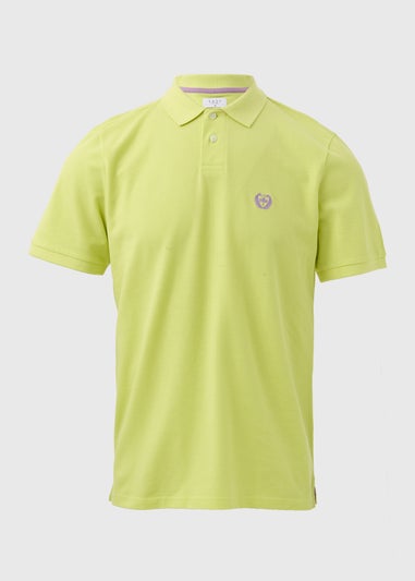 Lime Green Solid Polo Shirt