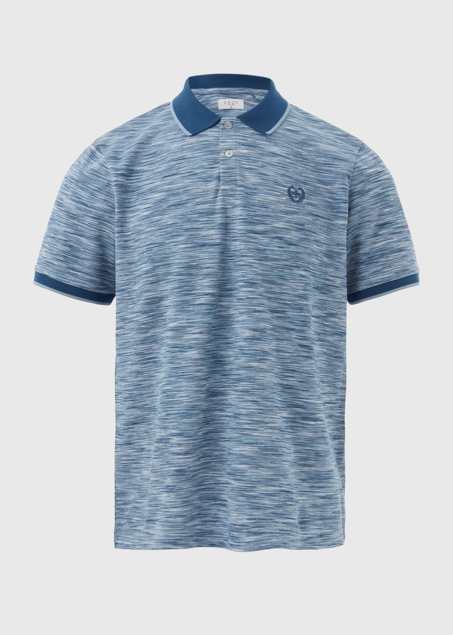 Lincoln Blue Space Dye Polo Shirt
