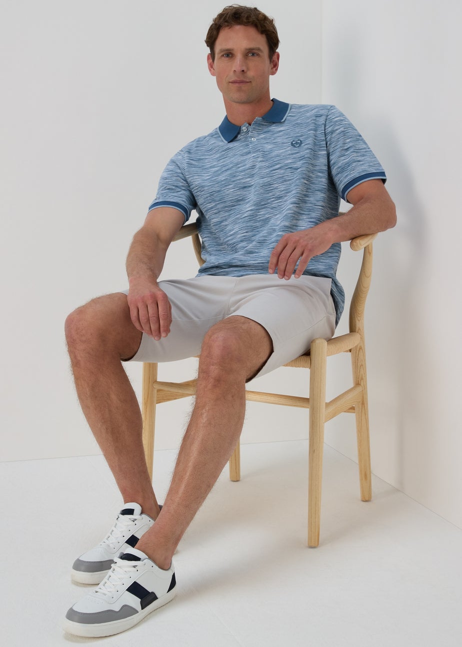 Lincoln Blue Space Dye Polo Shirt