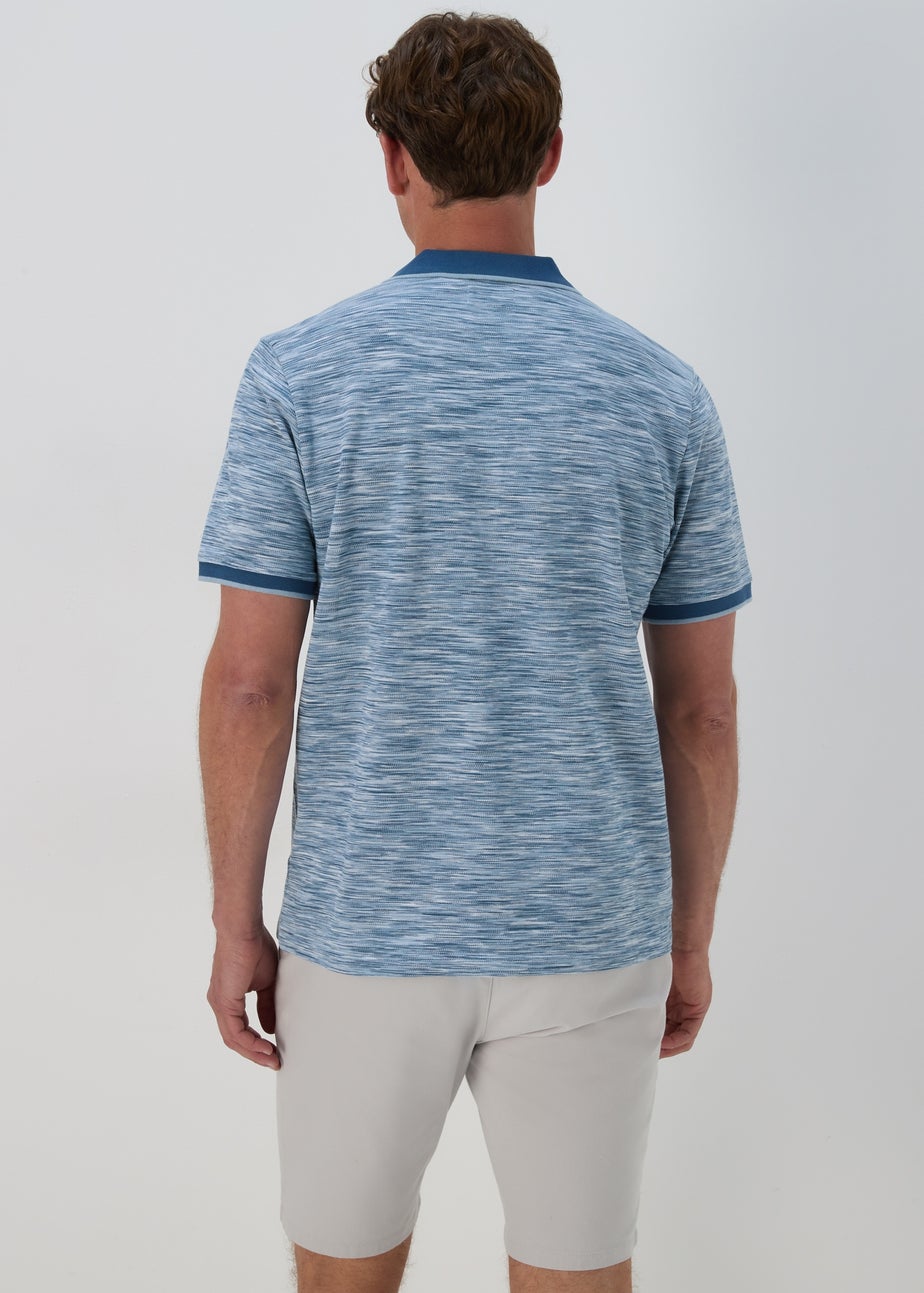 Lincoln Blue Space Dye Polo Shirt