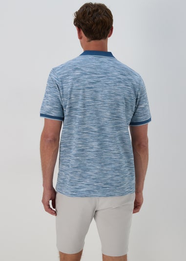 Lincoln Blue Space Dye Polo Shirt