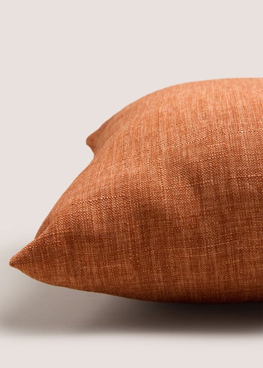 Orange Linen Look Cushion