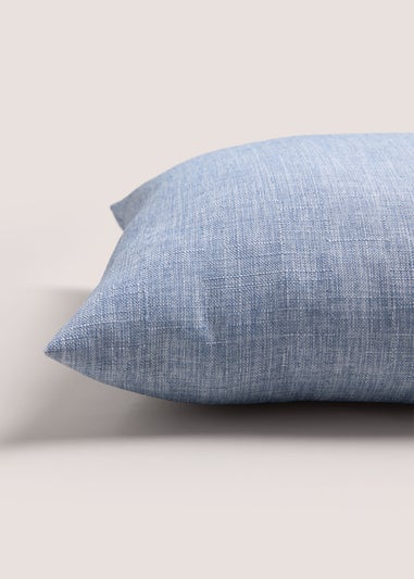 Blue Linen-Look Cushion