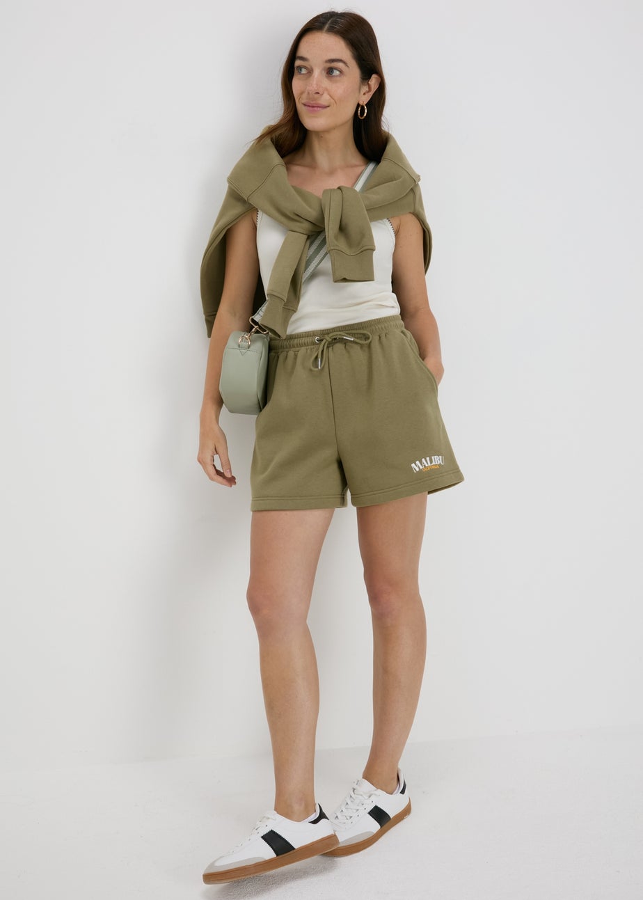 Khaki Malibu Collegiate Shorts