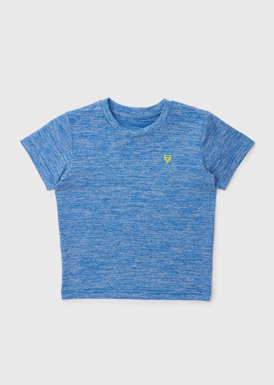 Boys Cobalt Textured Sports T-Shirt (1-7yrs)