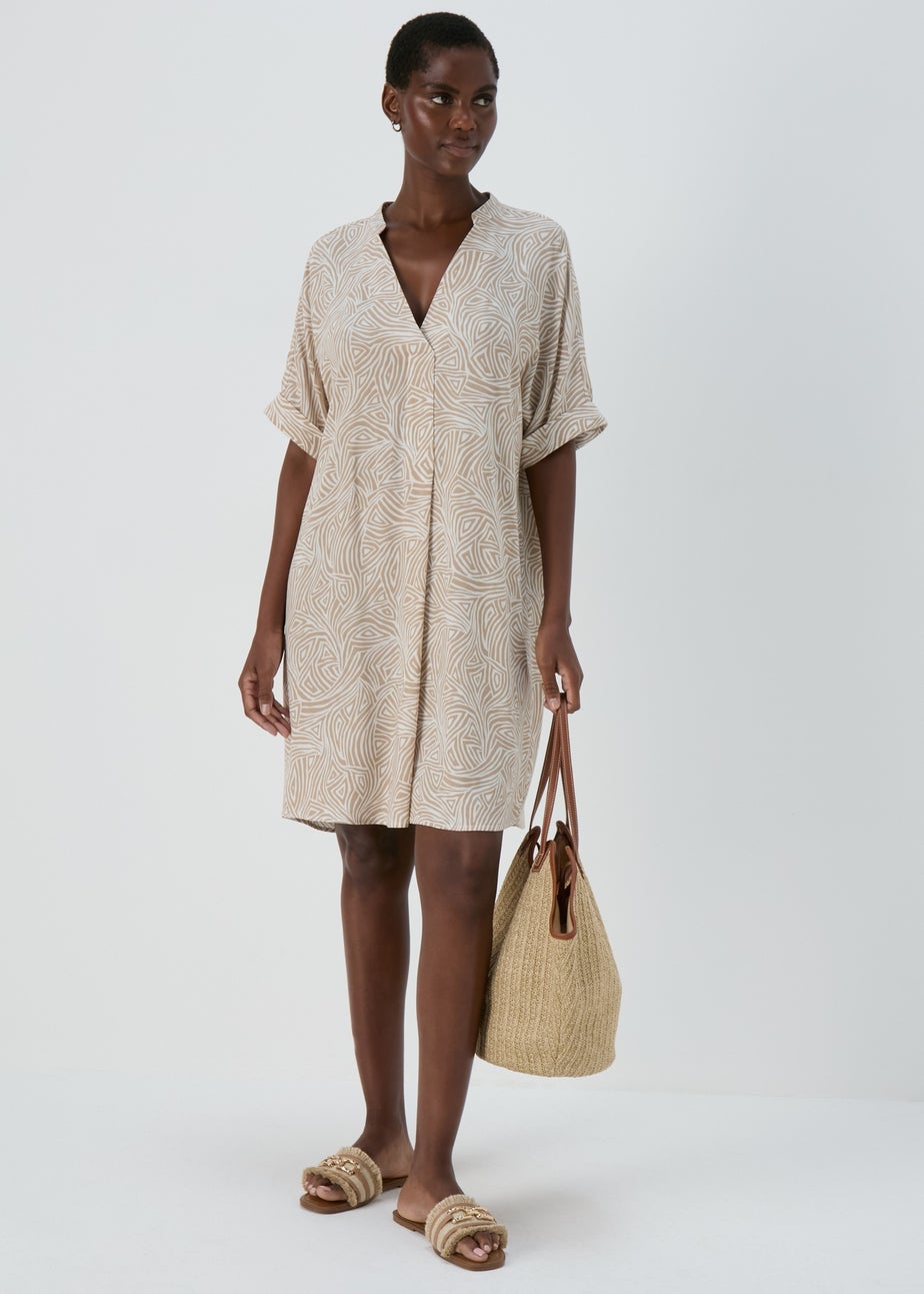 Et Vous White Geo Print Tunic Dress