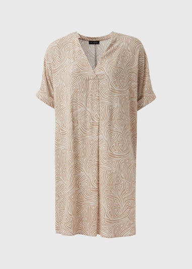 Et Vous White Geo Print Tunic Dress