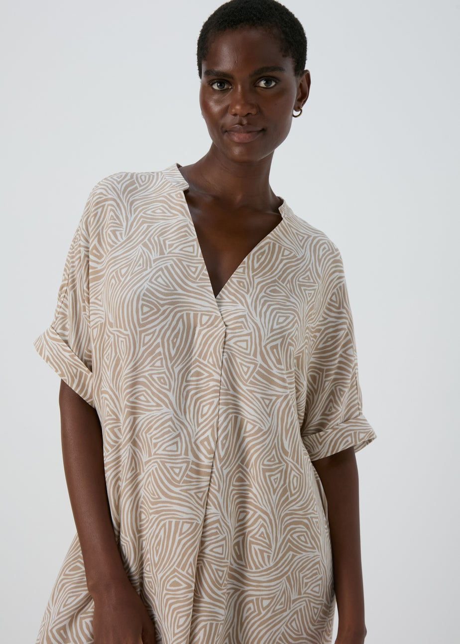 Et Vous White Geo Print Tunic Dress