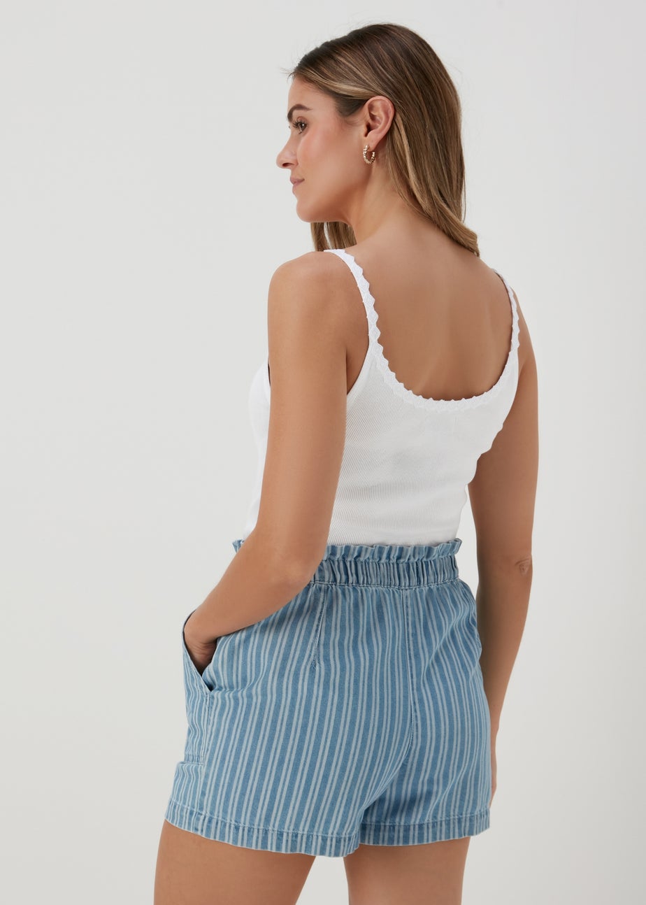 White Geo Strap Vest