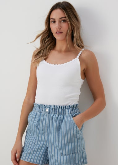 White Geo Strap Vest