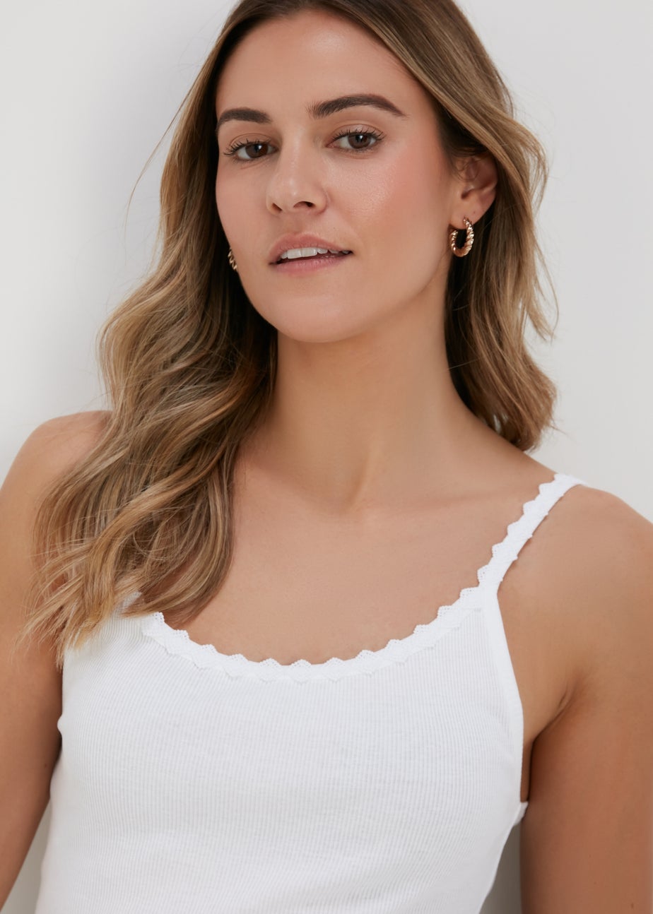 White Geo Strap Vest