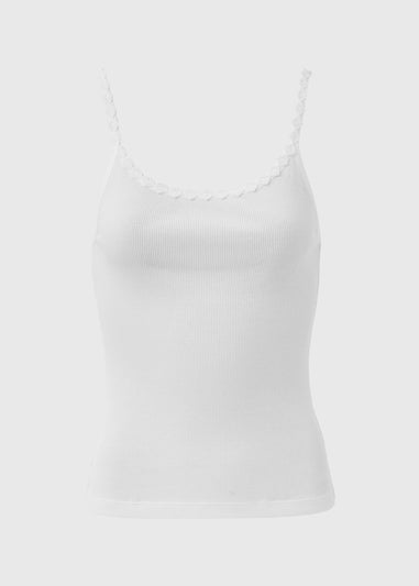 White Geo Strap Vest