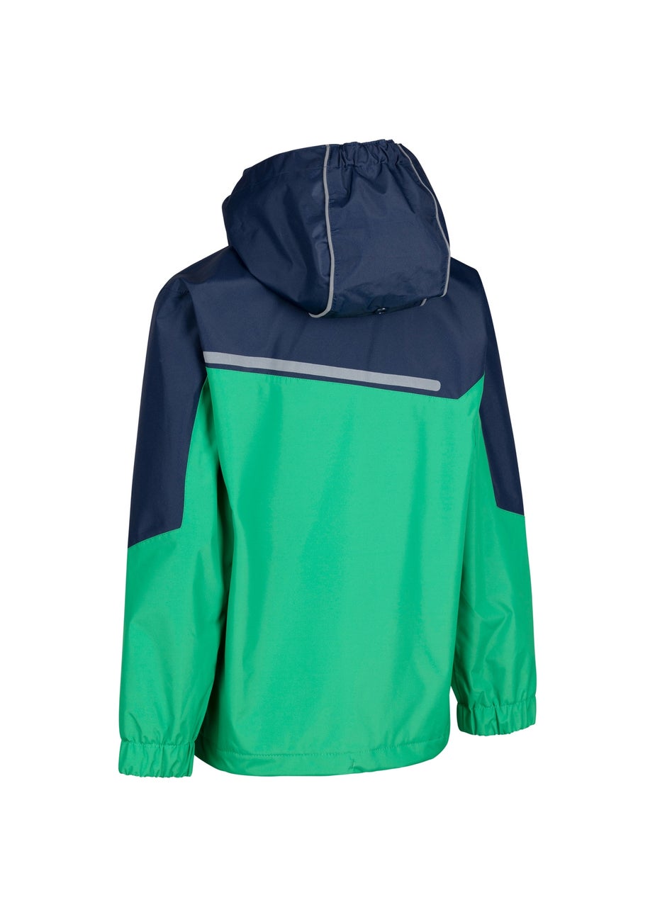 Trespass Navy & Green Submerged Jacket (3-12yrs)