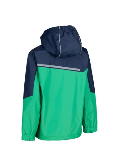 Trespass Navy & Green Submerged Jacket (3-12yrs)