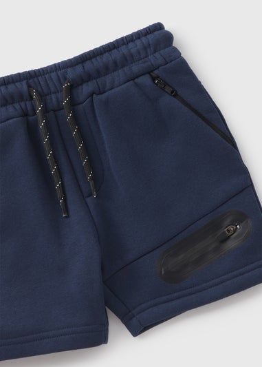 Boys Navy Sports Jogger Shorts (1-7yrs)