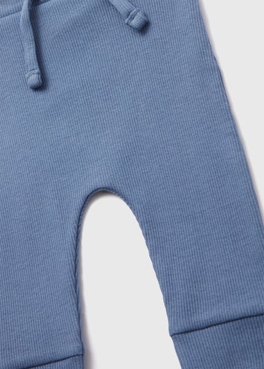 Baby Blue Ribbed Leggings (Newborn-23mths)