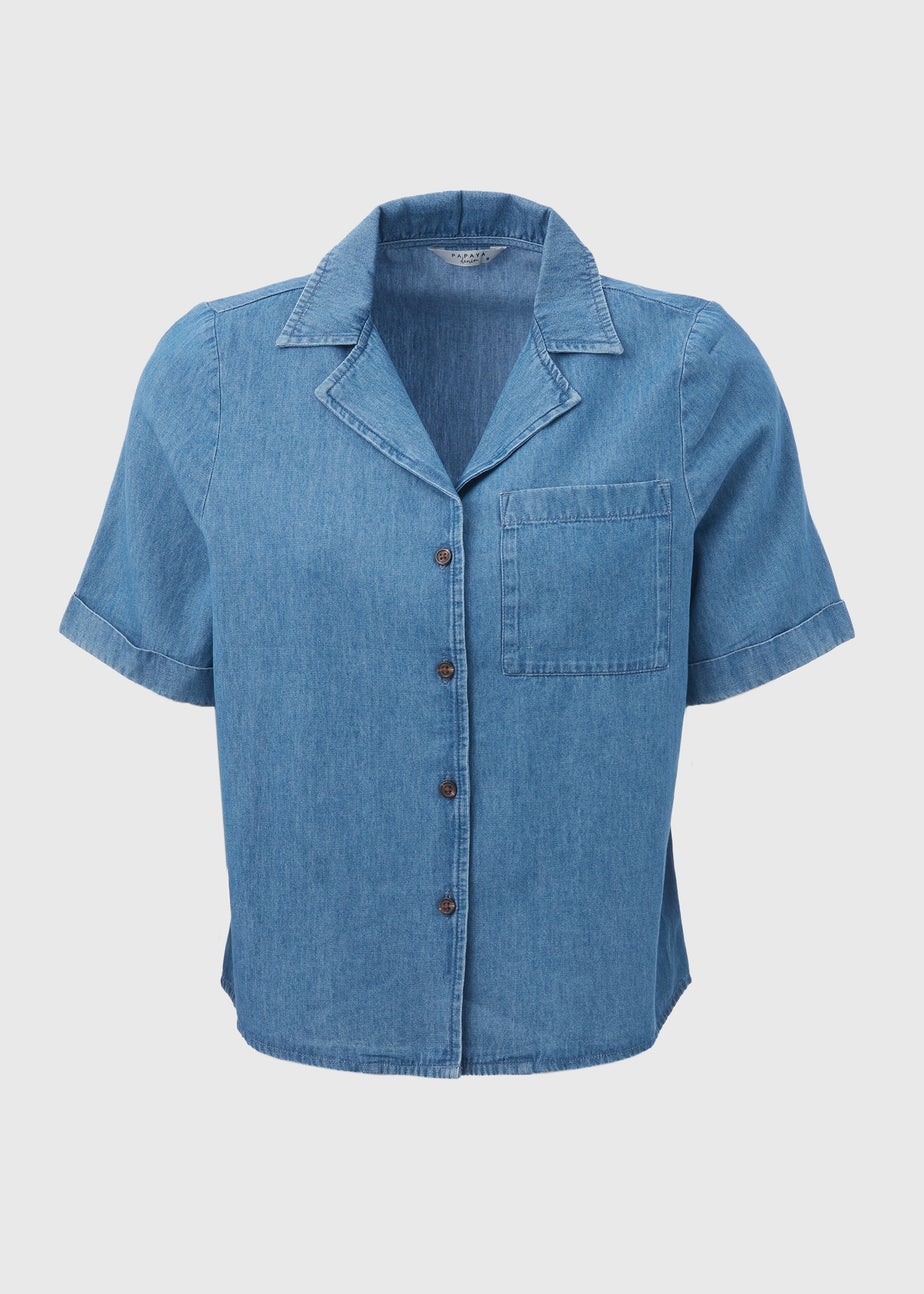 Blue Denim Boxy Shirt
