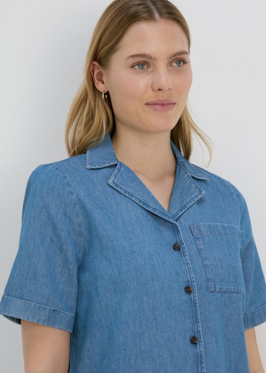 Blue Denim Boxy Shirt
