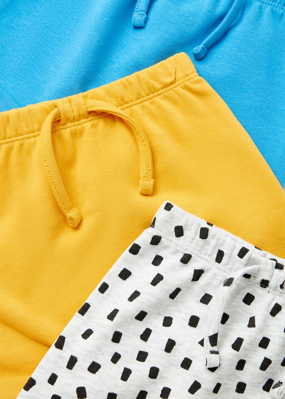 Baby 3 Pack Multicolour Shorts (Newborns-23mths)