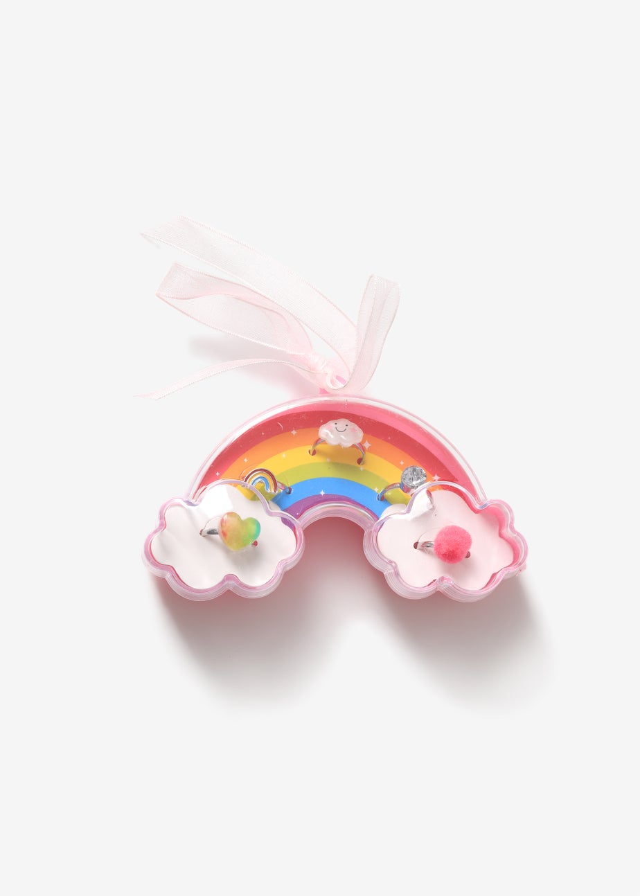 Kids Multicoloured Rainbow Ring Gift Set