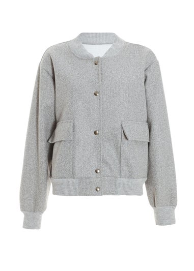 Quiz Grey Bomber Jacket