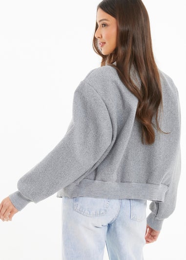 Quiz Grey Bomber Jacket