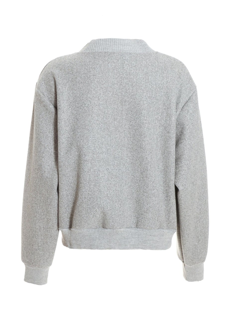 Quiz Grey Bomber Jacket