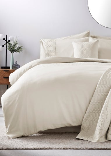 Ivory Geo Pinsonic Duvet Cover